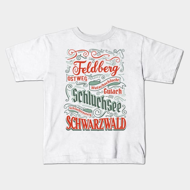 Schwarzwald Motiv zum Wandern Kids T-Shirt by MarkusShirts